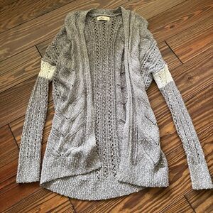 Hollister Women's Gray Open Knit Cardigan